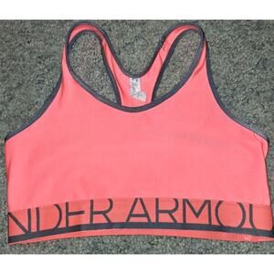 Under Armour Sports Bra Racerback Mid-Impact Size Medium orange
